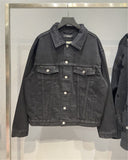Spray Painted Jacket Denim Jacket Coat Fall Winter Coat