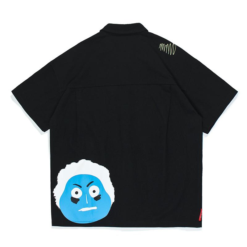 Men T Shirt Summer Casual Tops Men's Clothes Summer Wear Vintage Men's round Neck Shirt Casual Loose Cartoon Couple Shirt