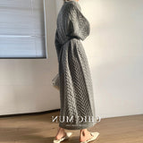Work Dresses for Girls Autumn and Winter Knitted Dress Women's Loose Sweater Skirt