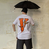 Vlone Large V Short Sleeve Splashed Ink Printing Simple Fog Fashion Brand Men's and Women's Tshirt Tee Shirt