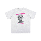 Rock Star T Shirt Washed Printed High Street T-shirt Short Sleeve Loose Cotton