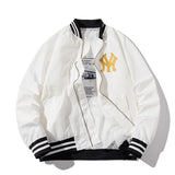 New York NYC Varsity Jacket Stand Collar Pilot Jacket