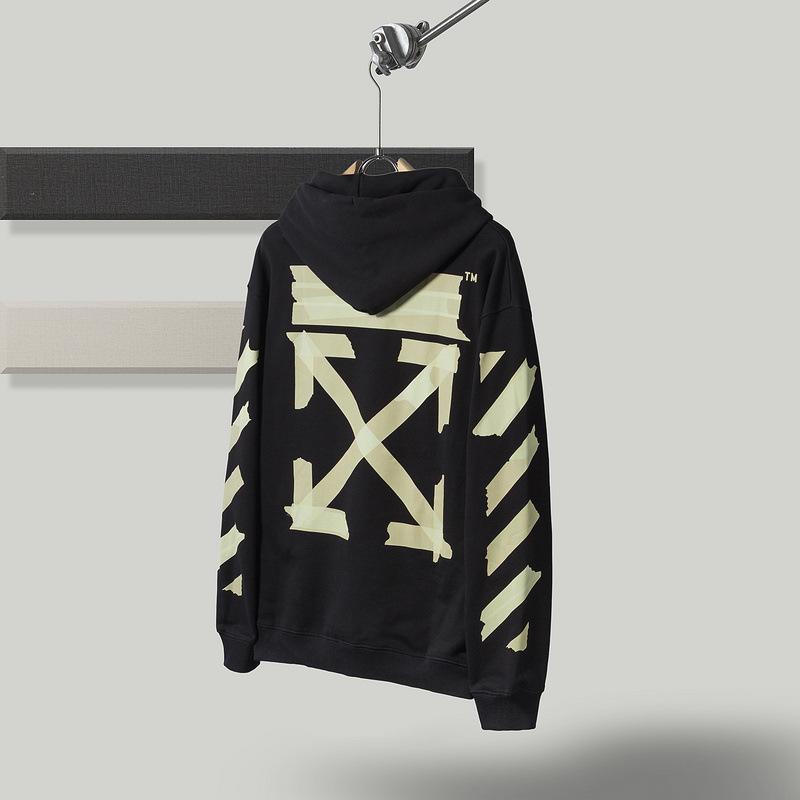 Off White Hoodie Arrow Plus Size Casual and Comfortable Cotton Women Clothing Owt