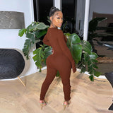 Women's Spring Clothing Sexy Cutout Chain Skinny Hip Raise Sports Jumpsuit