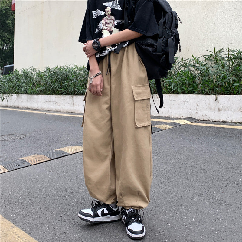 Men Cargo Pants Men's Spring Overalls Casual Pants Trousers Loose
