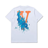 Vlone Casual Fashionable Men's Clothes Summer Wear Cotton Short Sleeve Tshirt