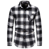 Mens Flannel Jacket Fall Winter Men Fashion Thick Warm Woolen Flannel Casual Shirt