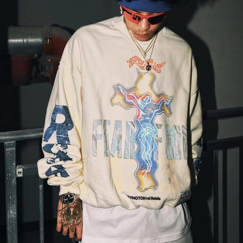 Rrr123 Sweatshirt Rrr123 Joint Fog Retro Couple Brushed Hoody