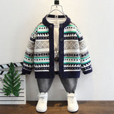Toddler Boys Jackets Boys' Sweater Spring and Autumn Children's Knit Cardigan