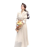 Work Dresses for Teachers Dress Stitching Autumn Fashion Suit Long Skirt