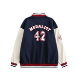 Letterman Jacket Outfit Senior Jackets Varsity Baseball Coat European Baseball Uniform Men High Street Fashion Brand Loose