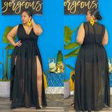 Nina Parker Dresses plus Size Solid Color One-Piece Vest Tulle Skirt