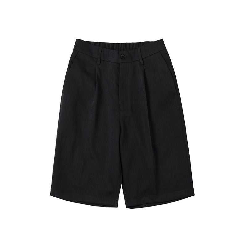 Men Shorts Loose Wide-Leg Suit Shorts