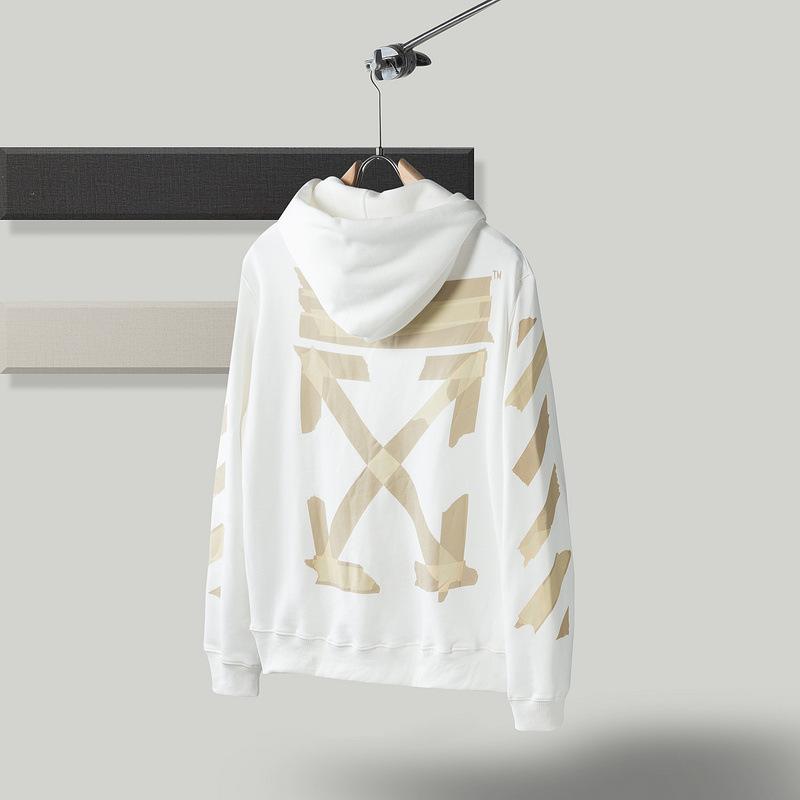 Off White Hoodie Hooded Sweater Casual Zipper Long Sleeve Clothing Owt
