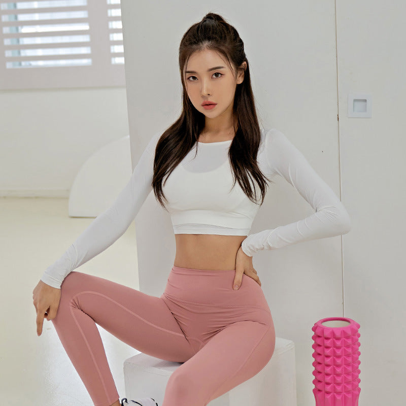 Moisture Wicking Shirts Yoga Clothes Long Sleeve Top Sports and Fitness Running Quick Dry Training Clothes