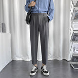 Men Suit Pants Men's Straight Trousers