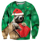 Black Christmas Sweater 3D Printed Christmas Series round Neck Sweater