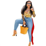 Women Plus Size Jeans Slim-Fit Tassel Denim Skinny Pants