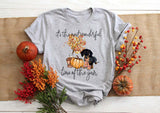 Halloween Costumes Halloween Dog Pumpkin Pumpkin Printed round Neck T-shirt for Women