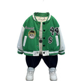 Toddler Boys Jackets Boys' Coat Spring and Autumn Children's Baseball Uniform