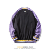 Varsity Jacket for Men Stand Collar Baseball Uniform Corduroy Jacket