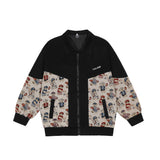 Letterman Jacket Outfit Senior Jackets Varsity Baseball Coat Stitching Jacket Men's Baseball Uniform European and American Style Trendy Coat