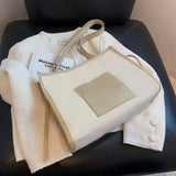 The Teacher Tote Tote Bag Soft Leather Tote Women's Autumn Simple Vintage Bag Shoulder Women Hand-Carrying Crossbody Bag