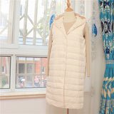 Women Winter Coats Puffer down Vest Winter Down Vest Women's Thin Hood Coat