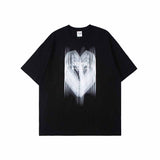 Man Summer T Shirt Heart Printing Crew Neck