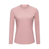 Moisture Wicking Shirts Fall/Winter Nude Feel Yoga Clothes Slim Fit Sports Long Sleeve T-shirt Quick-Drying Women's Workout Clothes