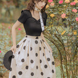 Women Cottagecore Dress Summer Retro Gentle