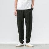 Linen Pants Straight Leg Pants Summer Casual plus Size Men