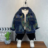 Toddler Boys Jackets Boys' Denim Jacket Spring and Autumn Clothes for Children