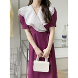 Kim Kardashian Marilyn Monroe Dress Summer French Style V-neck Dress Chiffon Dress