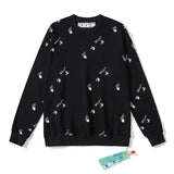 Off White Sweatshirts Long Sleeve round Neck Sweater Autumn and Winter Palm Letter Crew Neck Pullover Terry Sweater