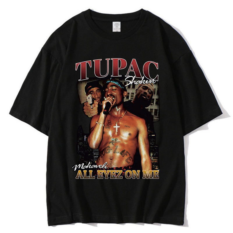 Juice WRLD T Shirt Drop-Shoulder Sleeve Printed T-shirt Short Sleeve All Eyez on Me