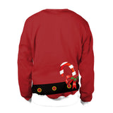 Ugly Christmas Sweater Spoof Christmas Digital Printing Pattern Pullover round Neck Christmas Couples Sweater