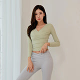 Moisture Wicking Shirts Yoga Clothes Long Sleeve Running Fitness Exercise Stretch Quick Drying Clothes