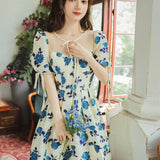 Women's cottagecore Dress Summer Floral Skirt Dress for Women
