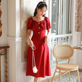 Women's Cottagecore Dress Summer First Love Dress Women's Summer Dress Snow Dress