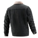John Dutton Jacket Men's Denim Jacket Velvet Padded Thickened Coat