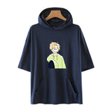 Dreamwastaken Novelty Hoodies Dream Merch Shirt Loose Print Fashion Loose Hooded T-shirt Short Sleeve Top