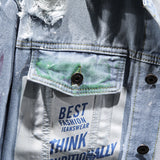 Spray Painted Jacket Trending Graffiti Denim Jacket Casual Jacket