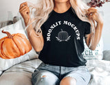 Halloween Costumes Moonlit Mockups Pumpkin Fall Printed round Neck T-shirt for Women