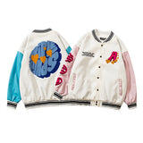 Letterman Jacket Outfit Senior Jackets Varsity Baseball Coat Stitching Letter Embroidered Baseball Uniform Coat