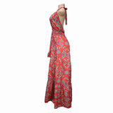 Women Bohemian Dress Spring and Summer Sexy Printed Dress