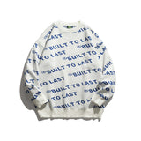 Man Fall Winter Outfis Autumn and Winter Letters Full Printed round Neck Sweater Men and Women Neutral Cotton Knitwear