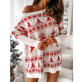 Sweater Dress Outfit With Tights 2 Pieces Set (The Tights Is Just A Gift Form Us, Is Not The Same One With The Model Wear On The Picture)
