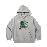 Man Fall Winter Outfis Winter Printing Brushed Hoody Men and Women Lazy Hoodie