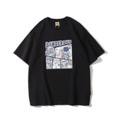 Man Summer T Shirt Round Neck Printed Half Sleeve Shirt